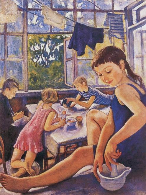 zinaida-serebyakova-on-the-terrace-in-kharkov-1919