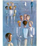 Oskar Schlemmer Postcard of Young Men