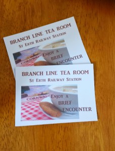 Calling cards for The Branch Line Tea Room
