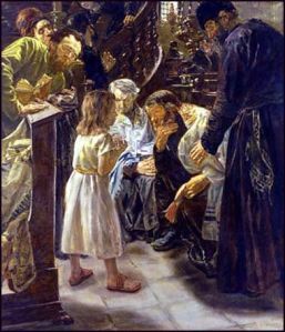Max Liebermann -[Der zwölfjährige Jesus im Tempel] (1879)