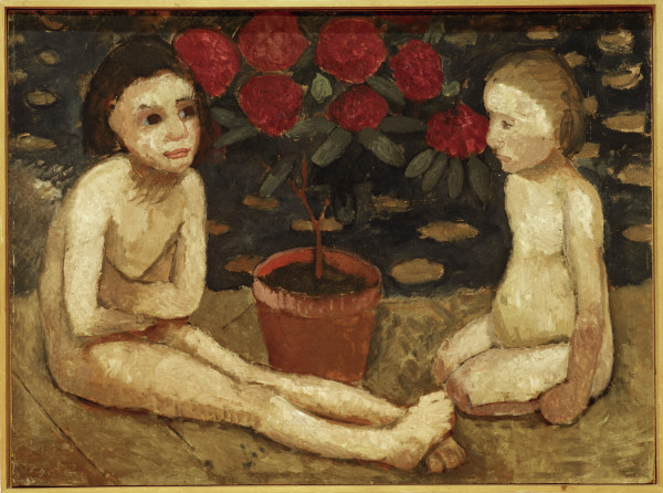 P.Modersohn-Becker,2 sitzende Kinderakte -  -