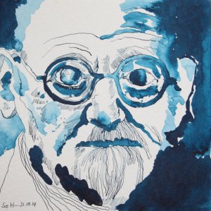 Mein Vorstellung von Siegmund Freud (c) Zeichnung von Susanne Haun