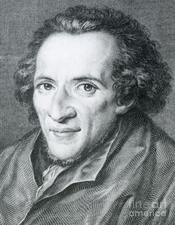 Portrait of Moses Mendelssohn by Johann Gotthard Müller.