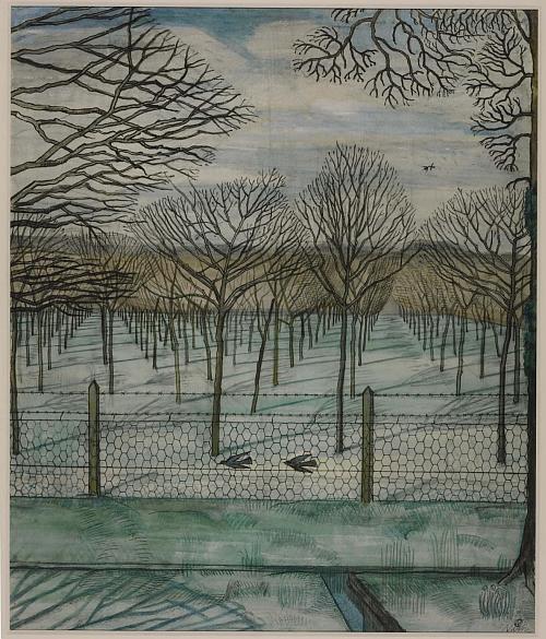 The Cherry Orchard 1917 by Paul Nash 1889-1946