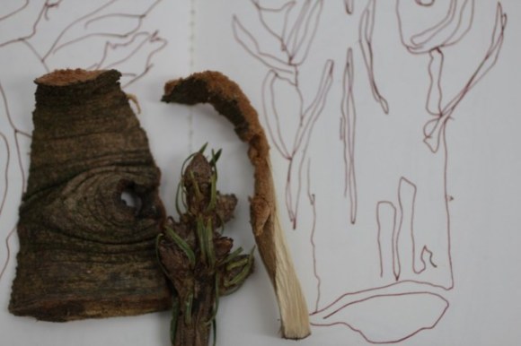 Holzstückchen als Inspirationsquelle (c) Foto von Susanne Haun